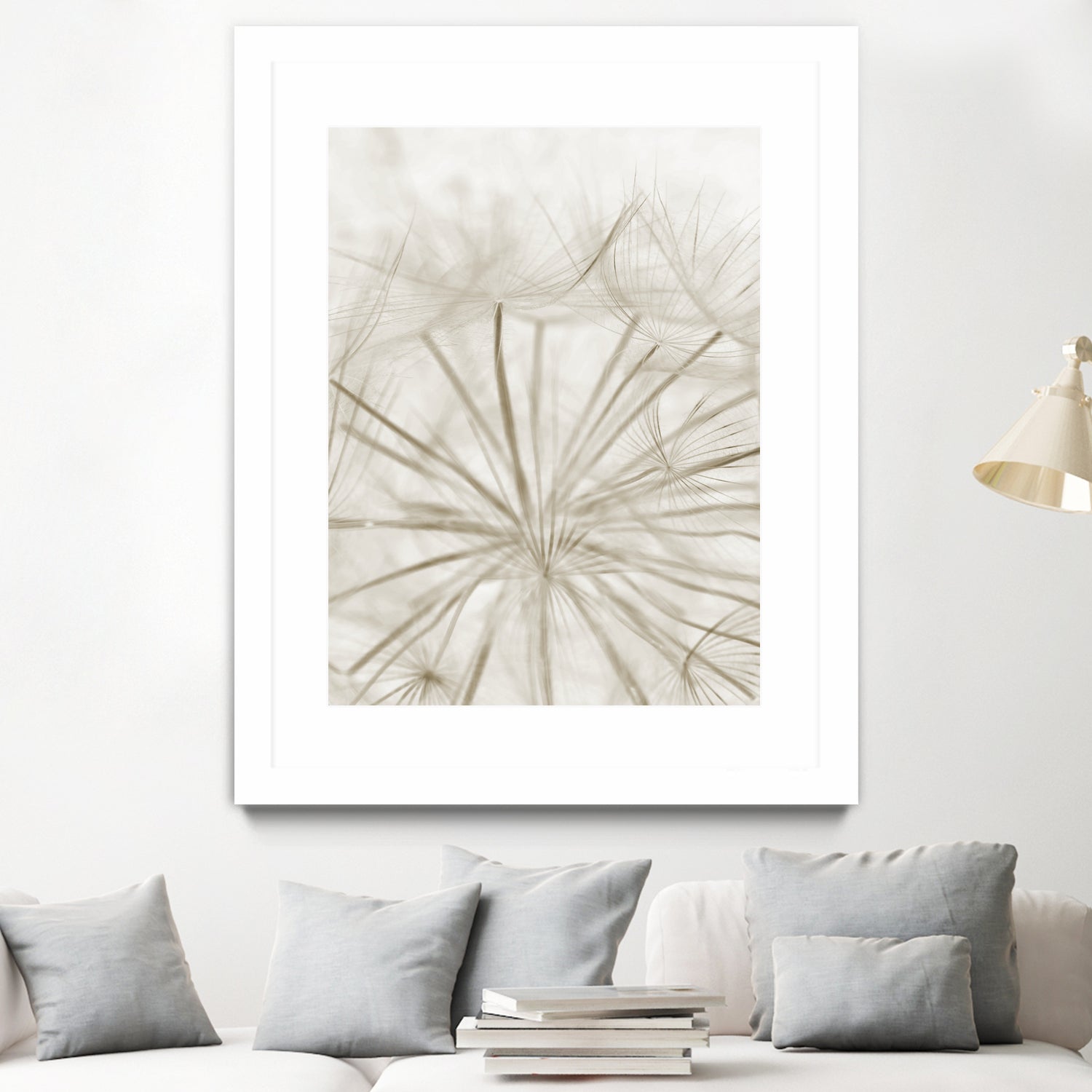 Dandelion Neutral Close-up by IOANNA PAPANIKOLAOU on GIANT ART - brown photo illustration