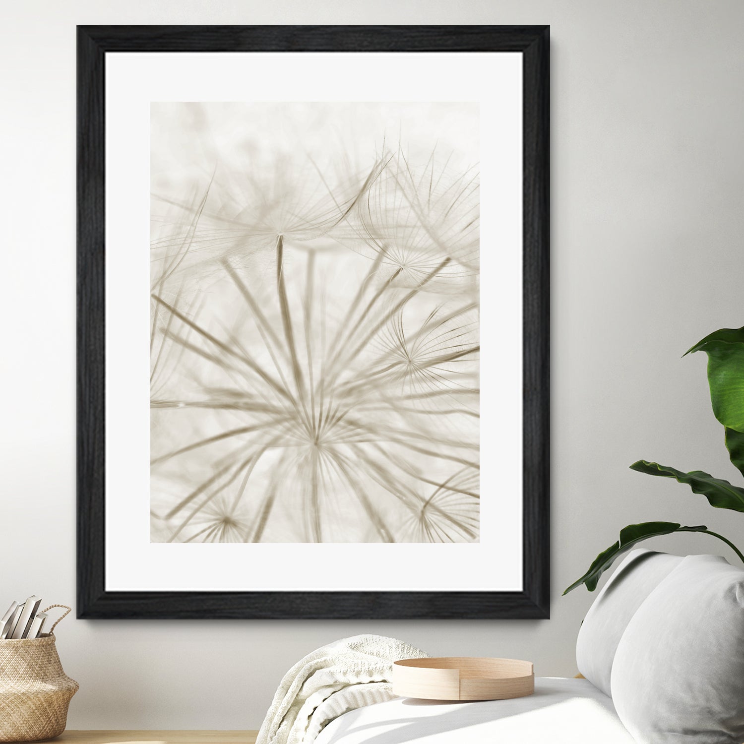 Dandelion Neutral Close-up by IOANNA PAPANIKOLAOU on GIANT ART - brown photo illustration