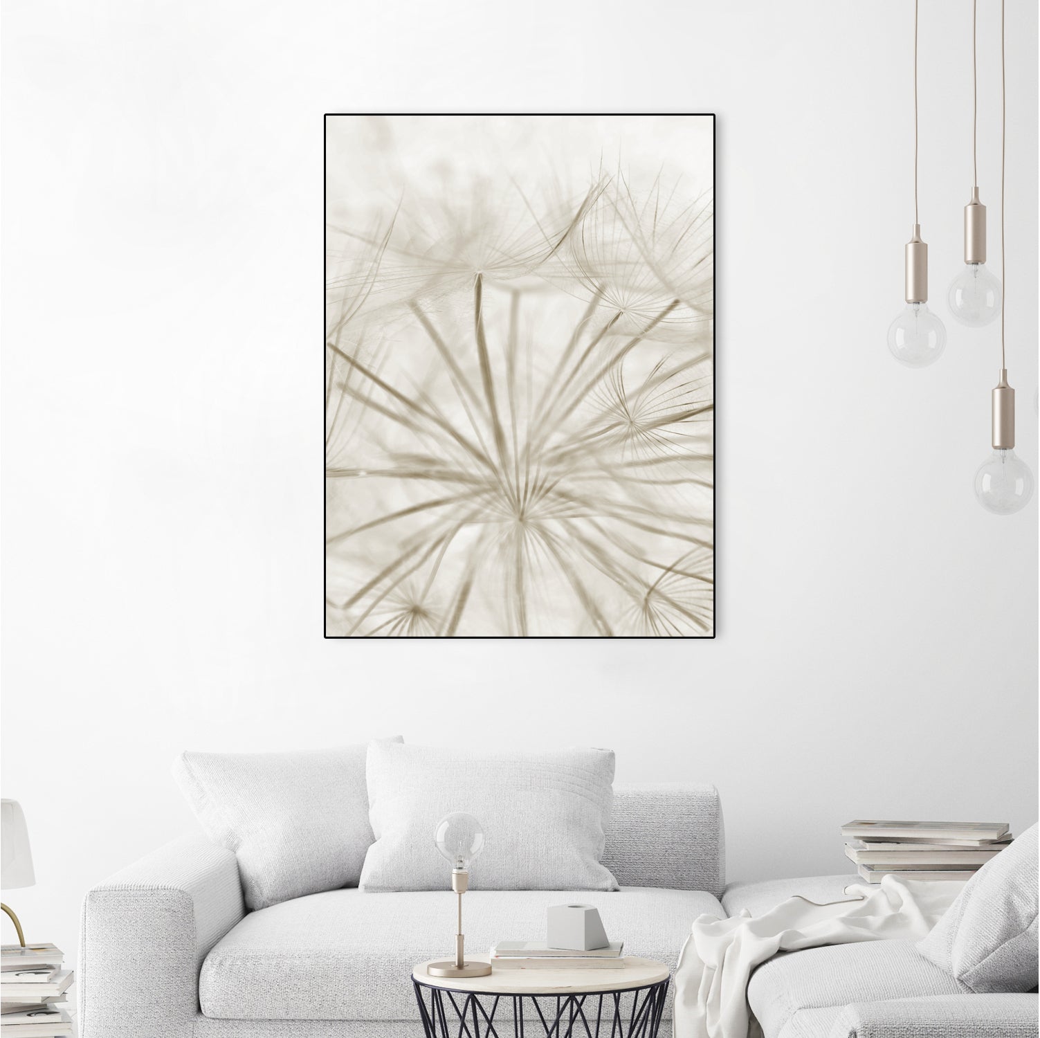 Dandelion Neutral Close-up by IOANNA PAPANIKOLAOU on GIANT ART - brown photo illustration