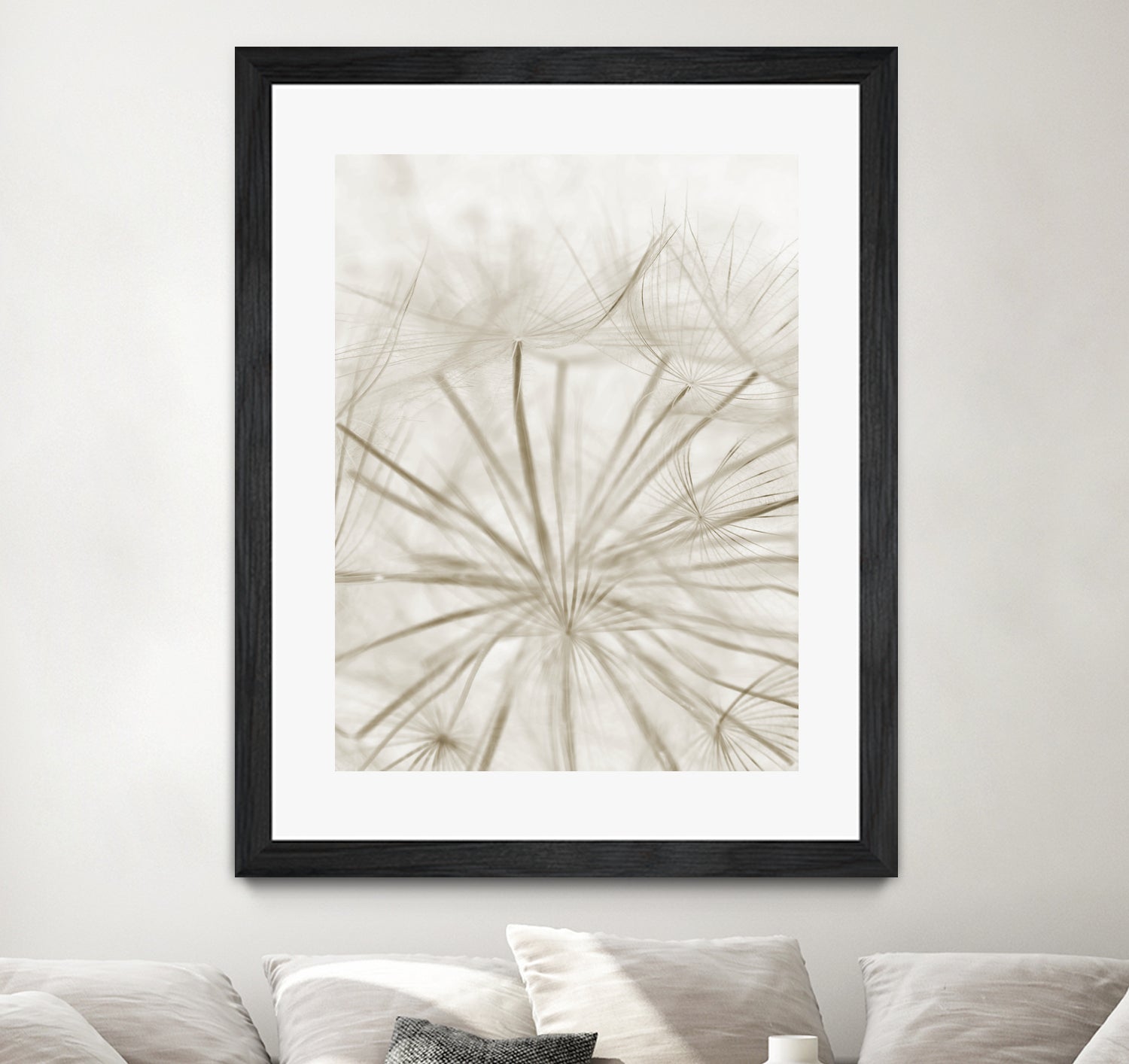 Dandelion Neutral Close-up by IOANNA PAPANIKOLAOU on GIANT ART - brown photo illustration