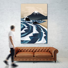 Breaking the waves by Sjoerd Piepenbrink on GIANT ART - blue digital painting