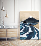 Breaking the waves by Sjoerd Piepenbrink on GIANT ART - blue digital painting