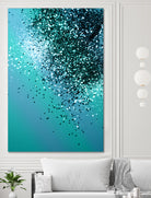 Aqua Blue OCEAN Glitter #1 #shiny #decor #art by Anita & Bella Jantz on GIANT ART - blue photo manipulation