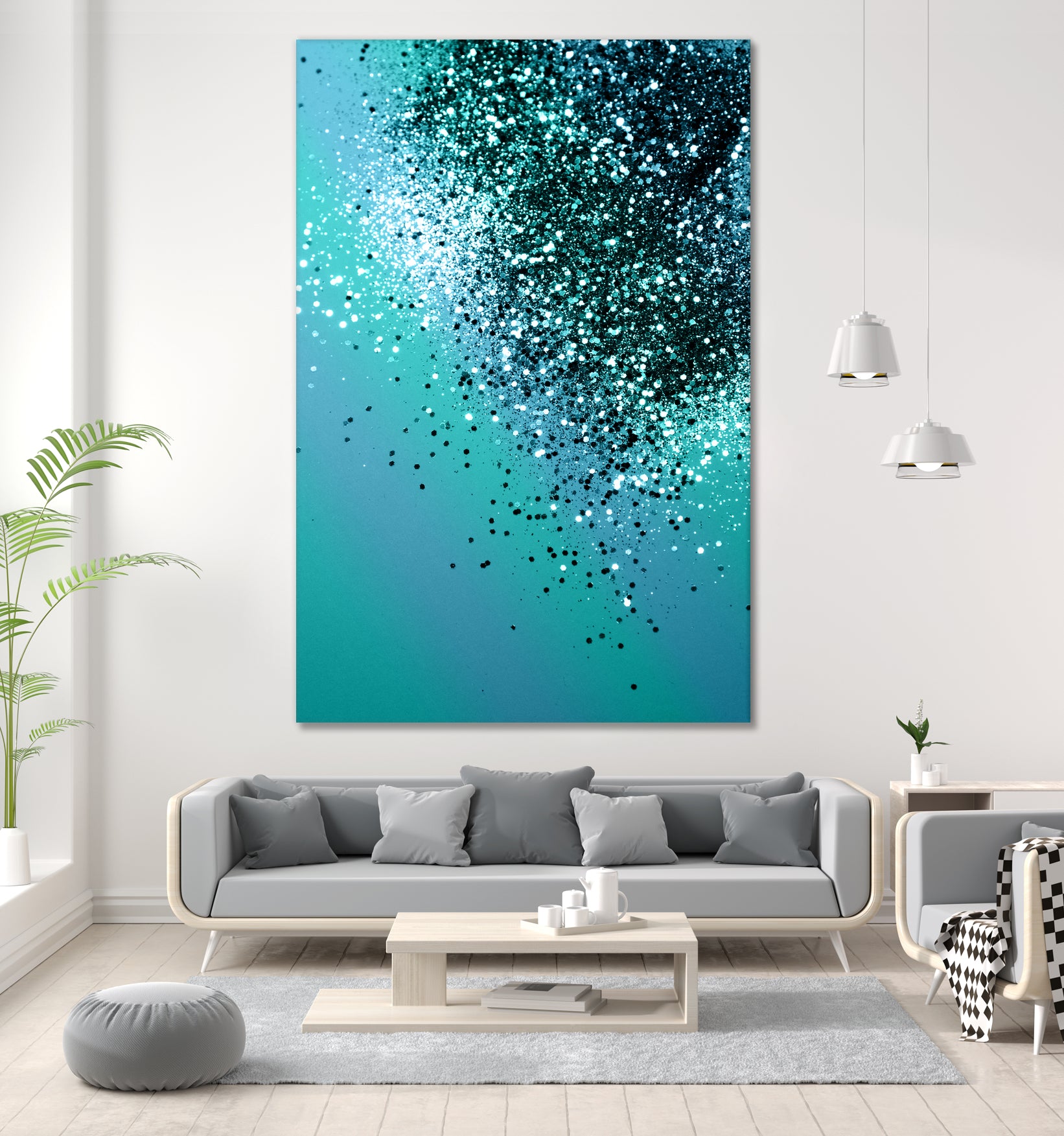 Aqua Blue OCEAN Glitter #1 #shiny #decor #art by Anita & Bella Jantz on GIANT ART - blue photo manipulation