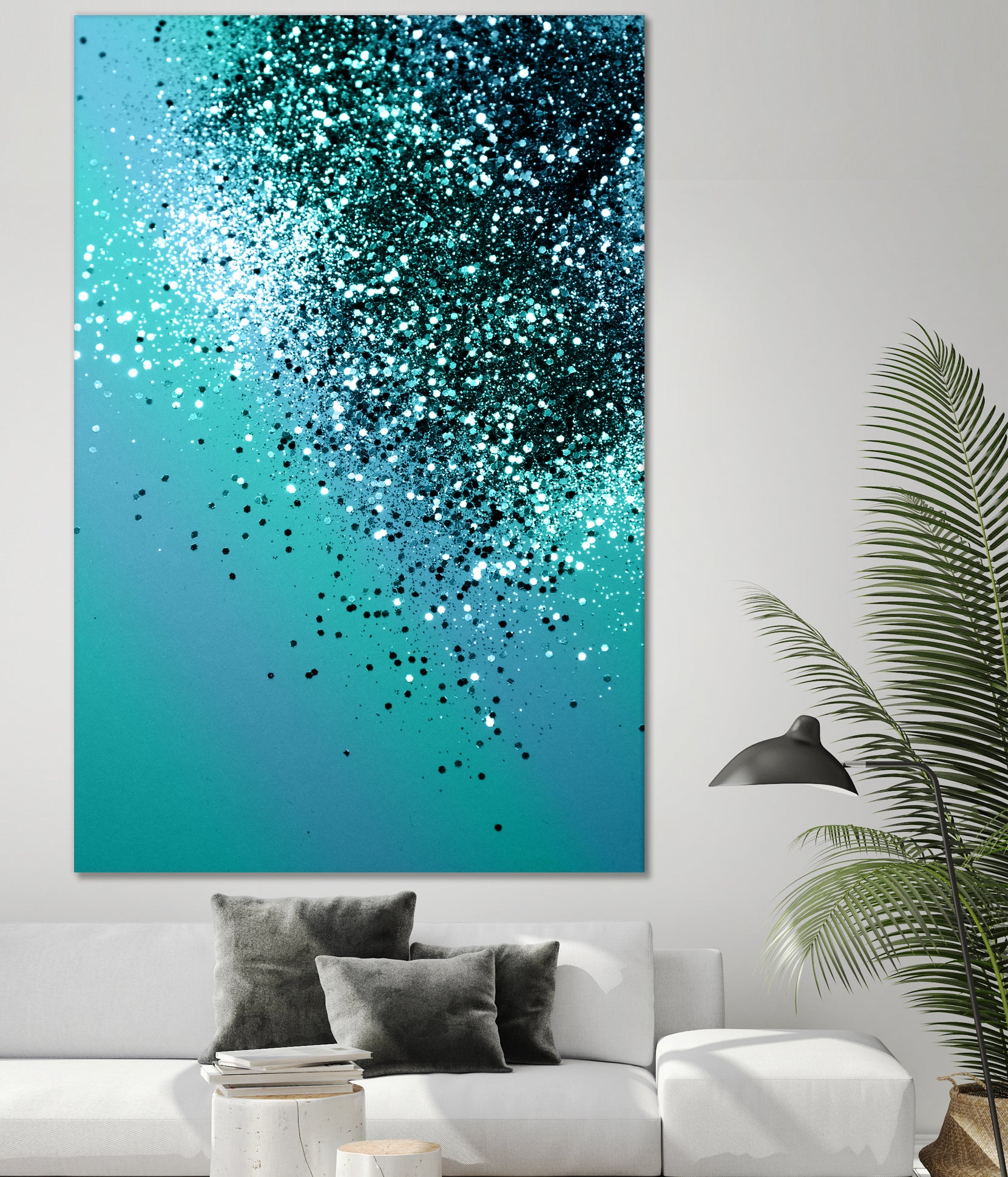 Aqua Blue OCEAN Glitter #1 #shiny #decor #art by Anita & Bella Jantz on GIANT ART - blue photo manipulation