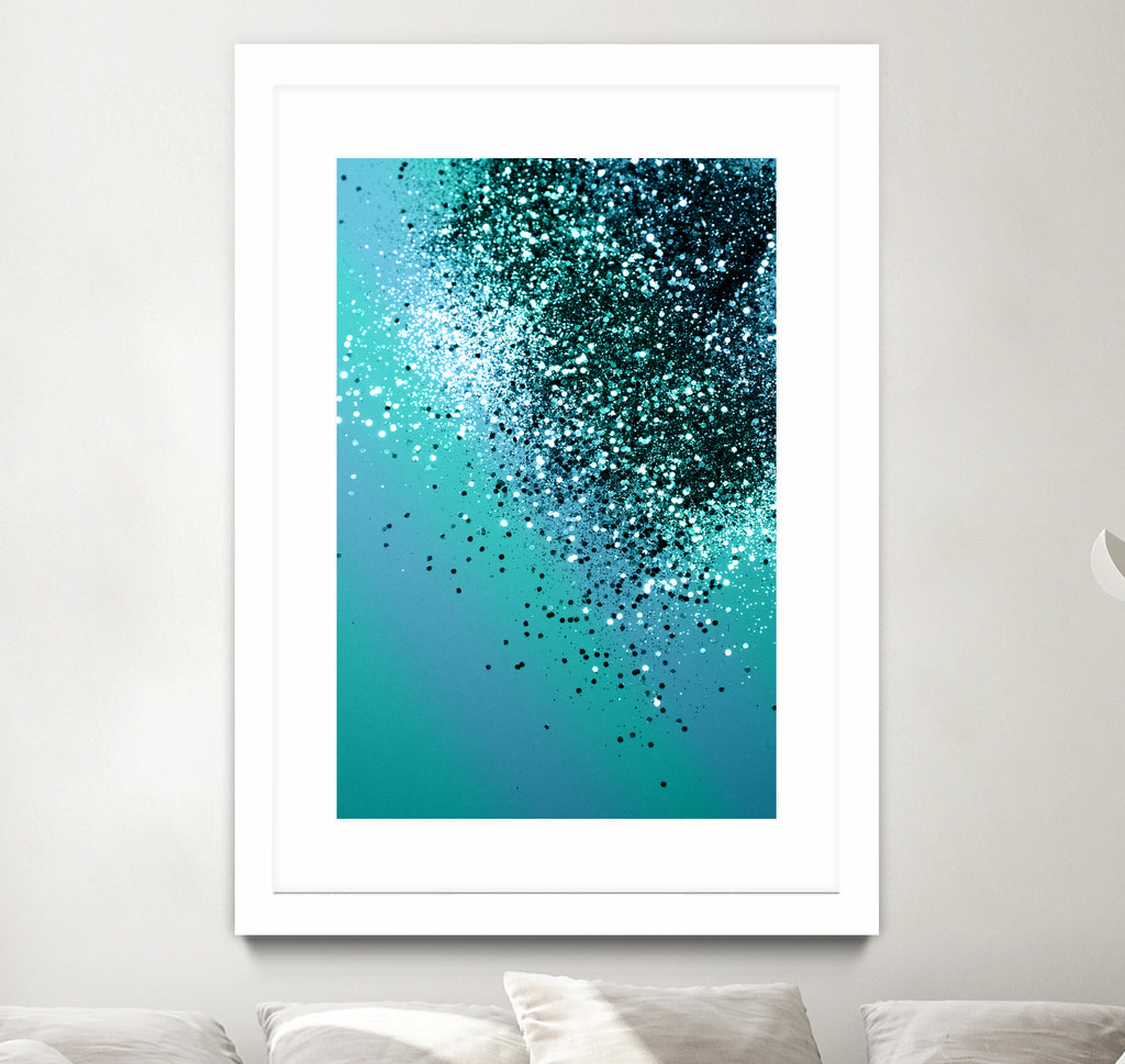 Aqua Blue OCEAN Glitter #1 #shiny #decor #art by Anita & Bella Jantz on GIANT ART - blue photo manipulation