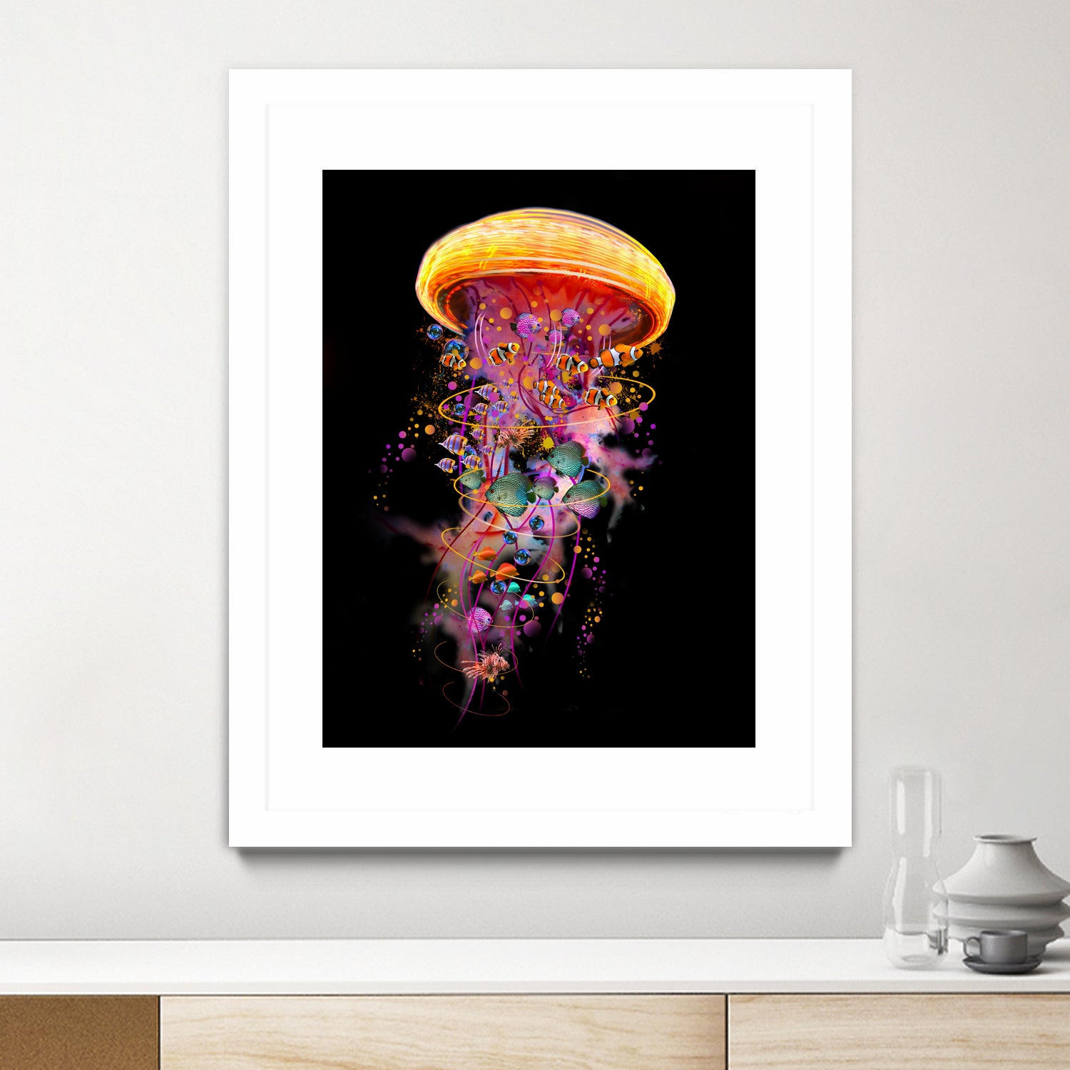 Jellyfish World by David Loblaw on GIANT ART - blue photo illustration