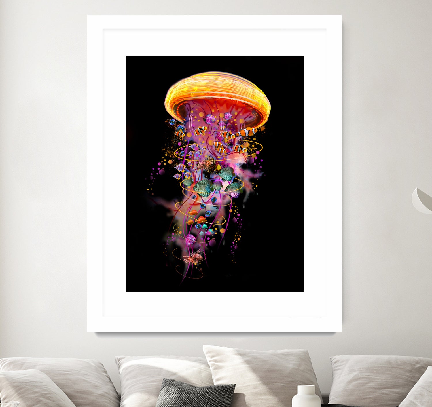 Jellyfish World by David Loblaw on GIANT ART - blue photo illustration