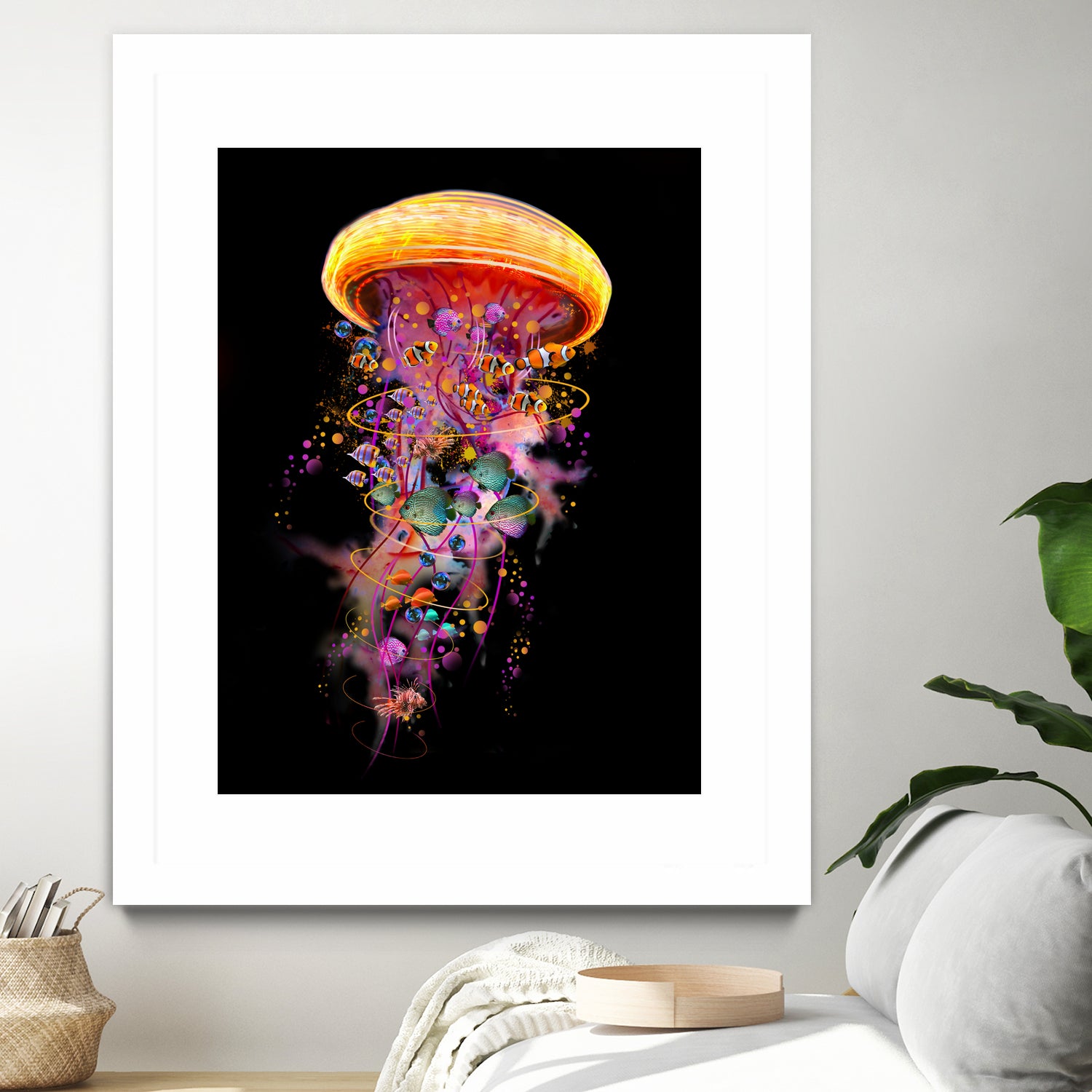 Jellyfish World by David Loblaw on GIANT ART - blue photo illustration