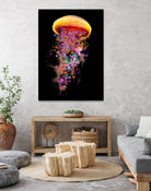 Jellyfish World by David Loblaw on GIANT ART - blue photo illustration