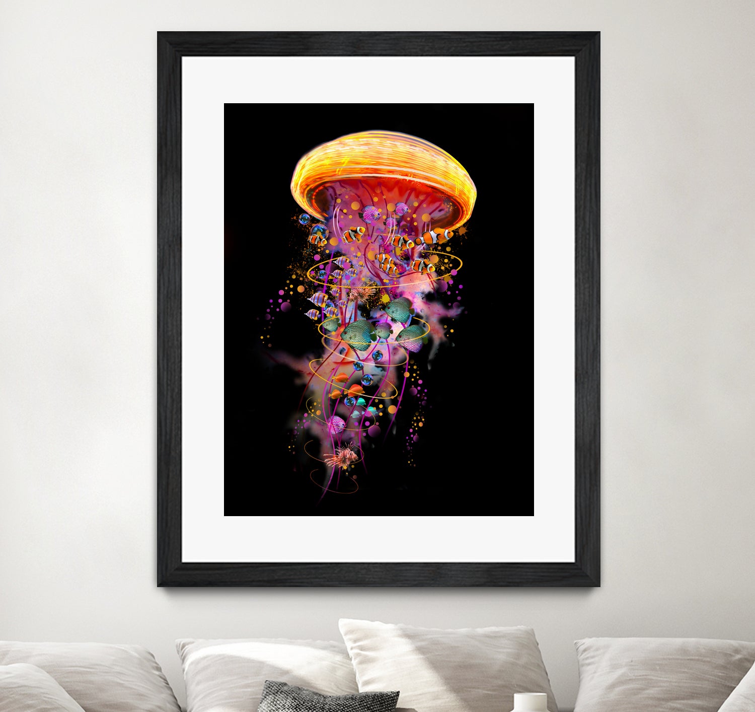 Jellyfish World by David Loblaw on GIANT ART - blue photo illustration