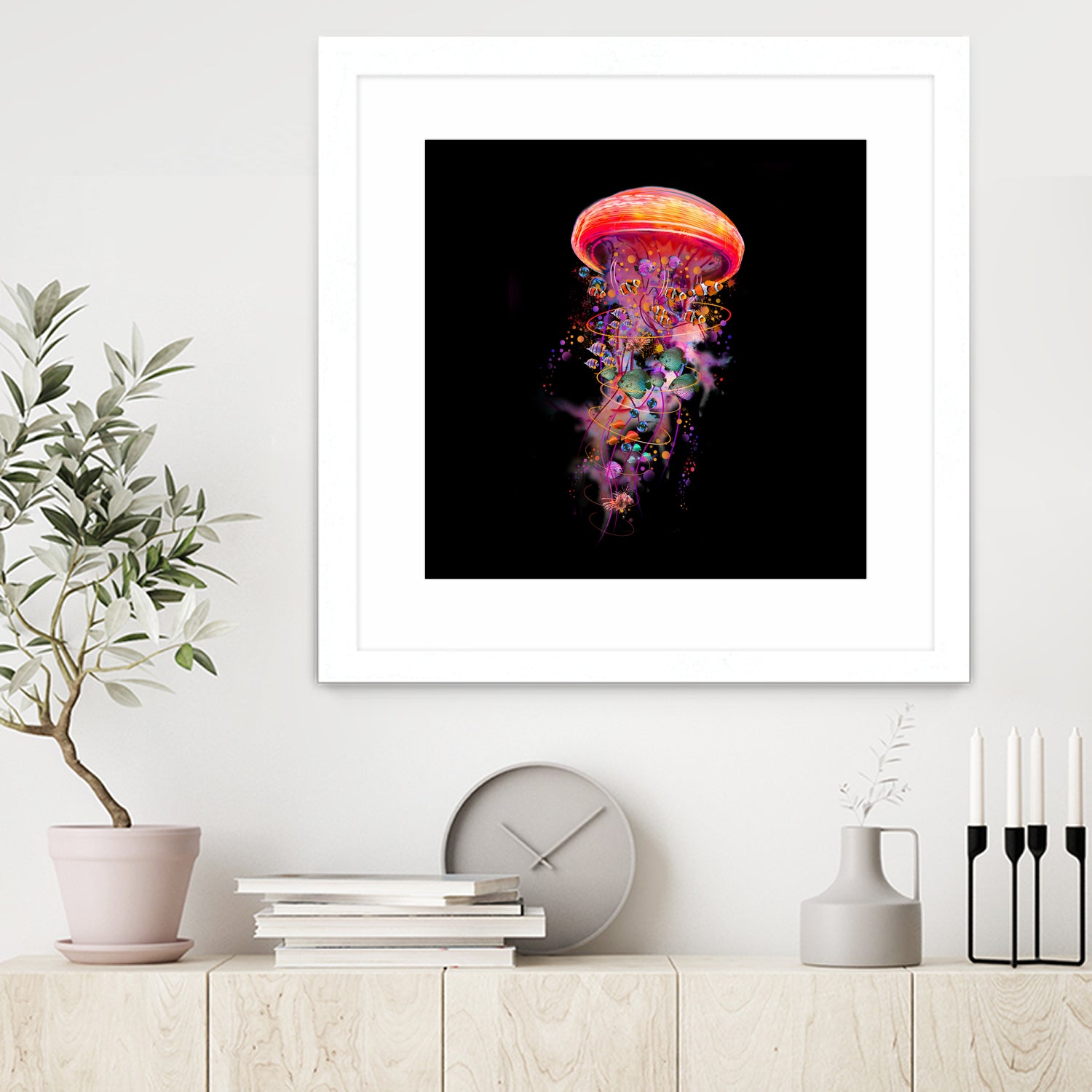 Jellyfish World by David Loblaw on GIANT ART - blue photo illustration