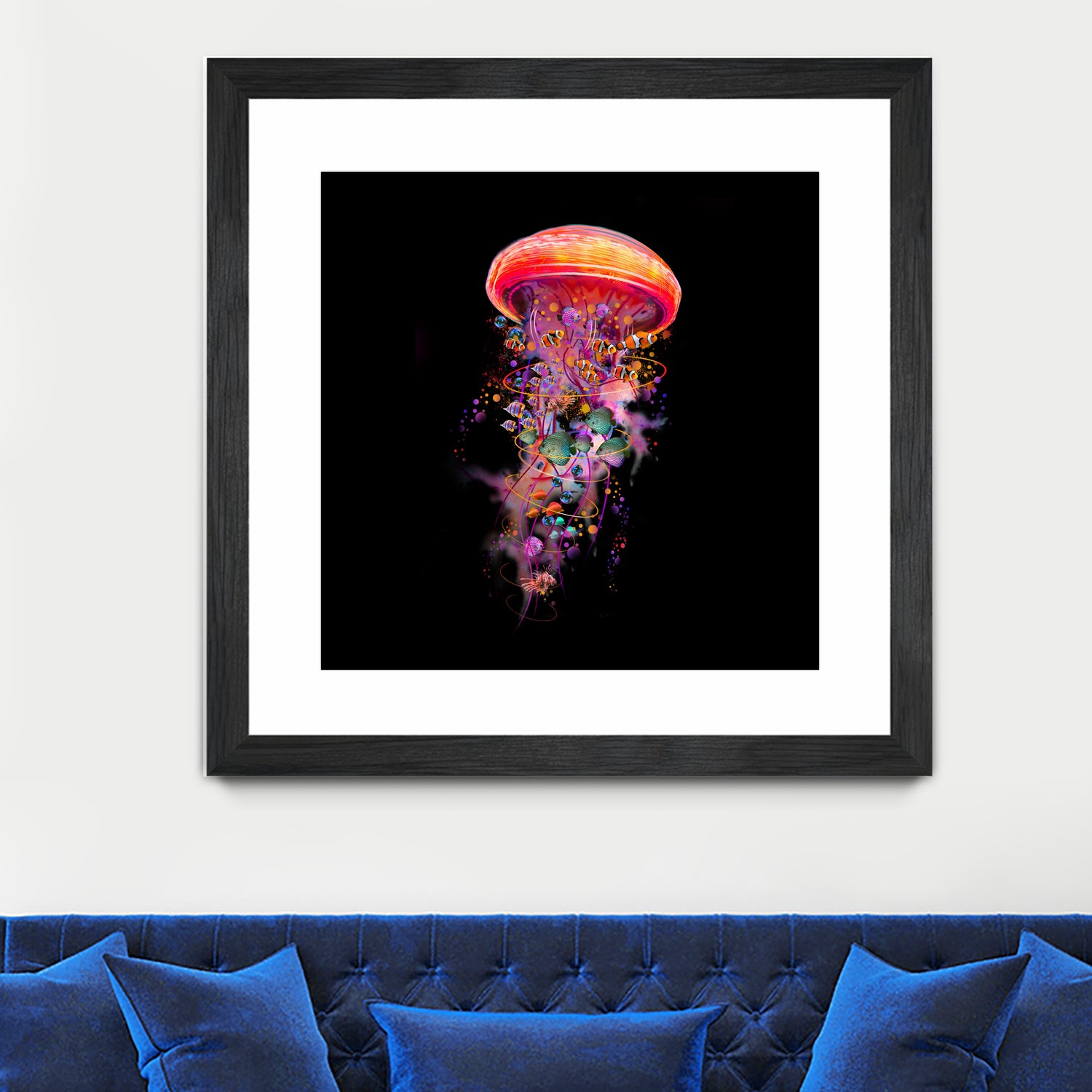 Jellyfish World by David Loblaw on GIANT ART - blue photo illustration