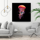 Jellyfish World by David Loblaw on GIANT ART - blue photo illustration