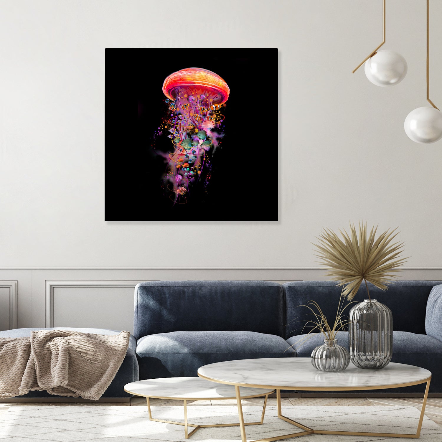 Jellyfish World by David Loblaw on GIANT ART - blue photo illustration