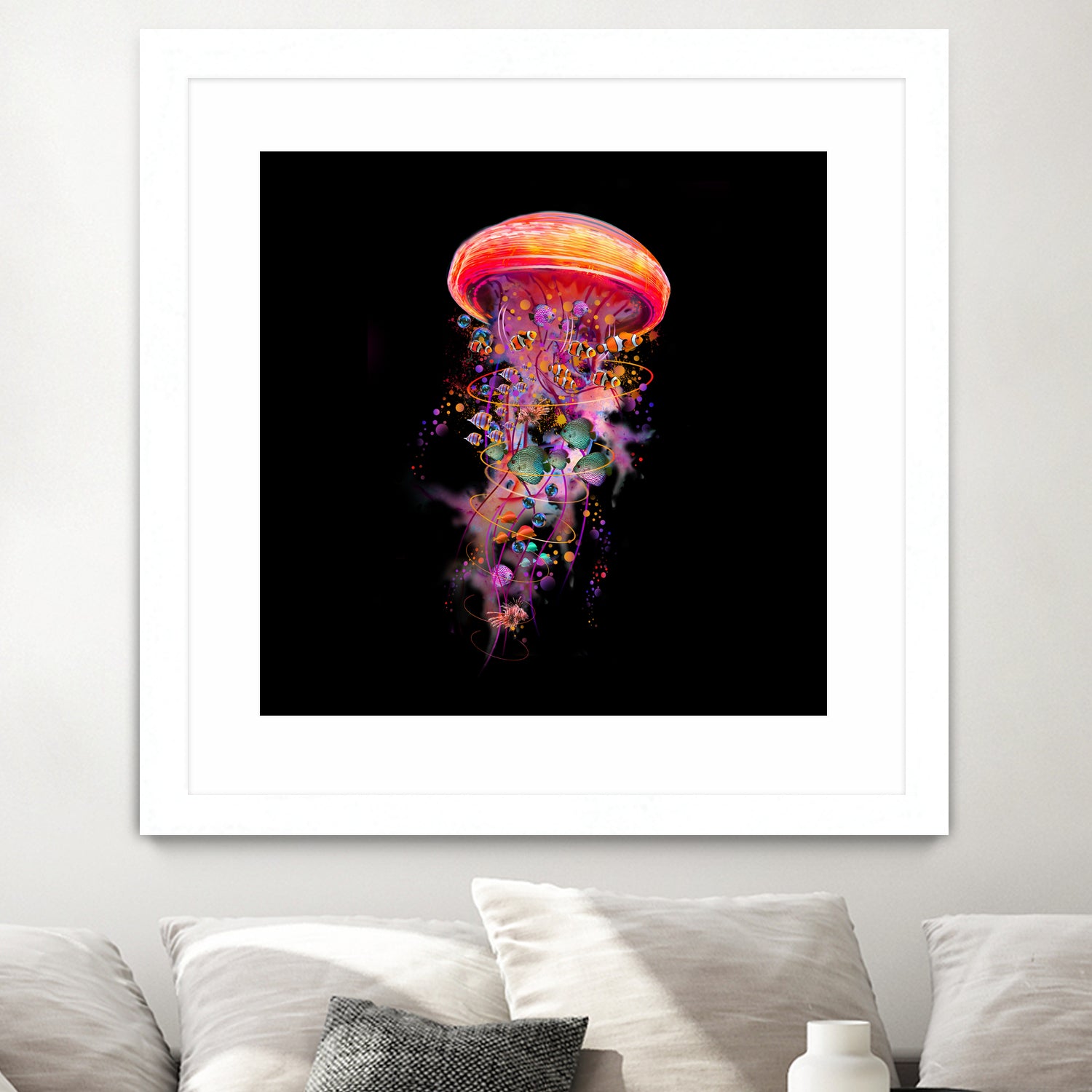 Jellyfish World by David Loblaw on GIANT ART - blue photo illustration