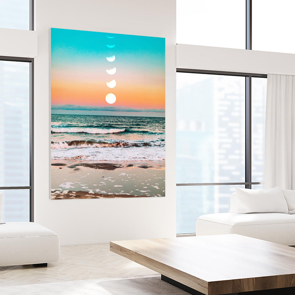 Beach Moon by 83  Oranges on GIANT ART - orange digital beach