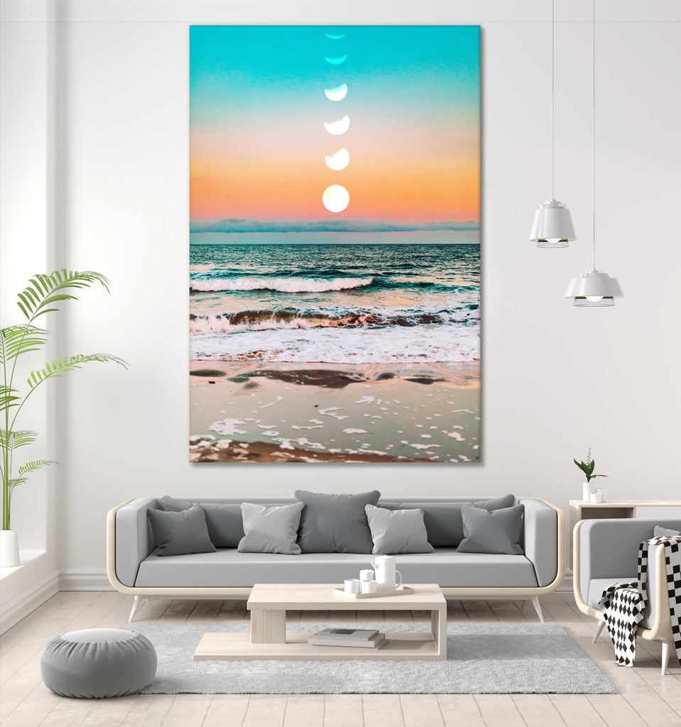 Beach Moon by 83  Oranges on GIANT ART - orange digital beach