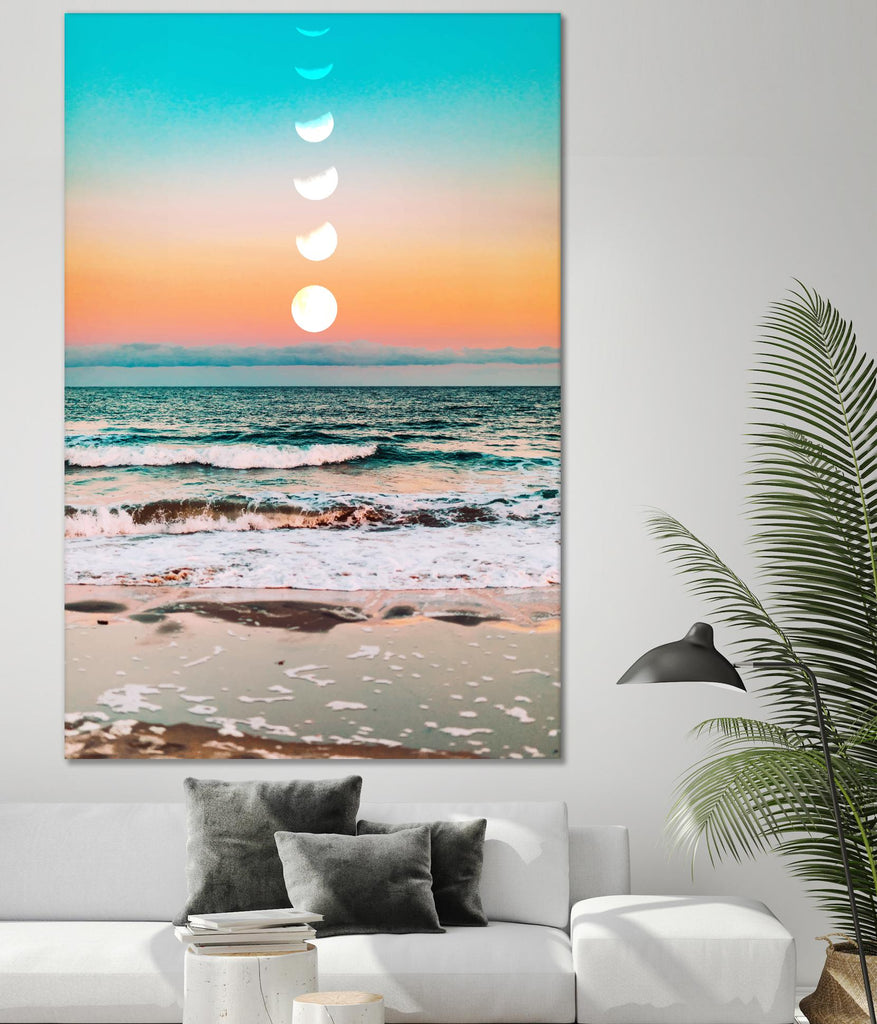 Beach Moon by 83  Oranges on GIANT ART - orange digital beach