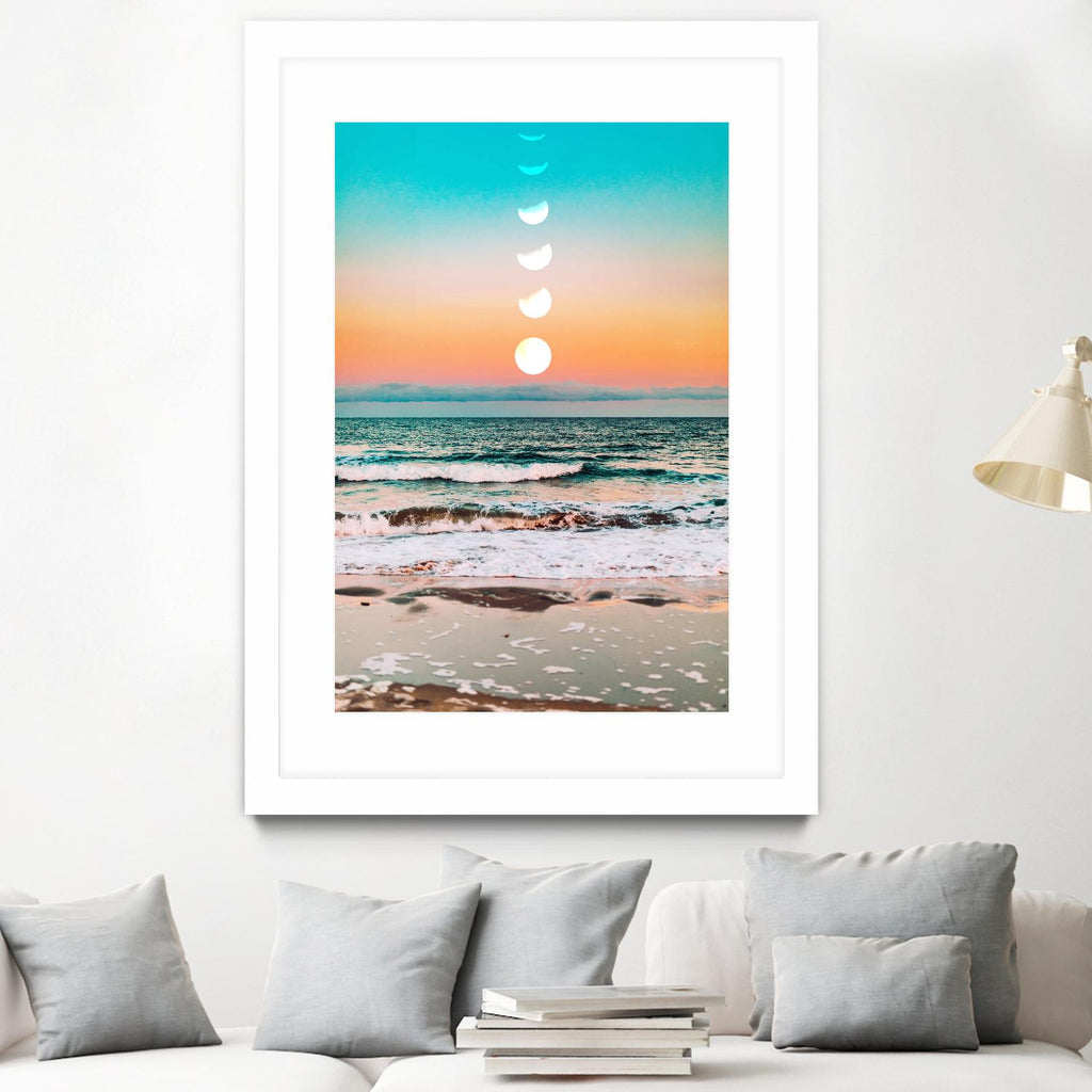 Beach Moon by 83  Oranges on GIANT ART - orange digital beach