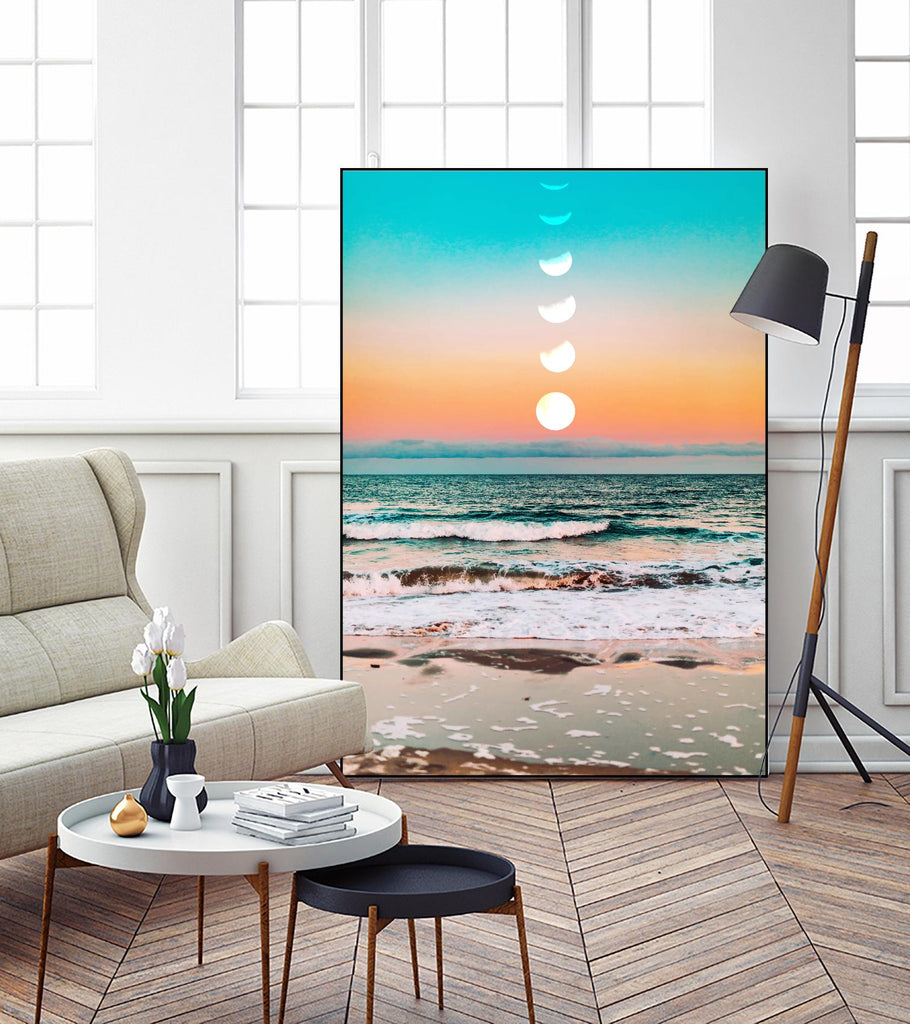 Beach Moon by 83  Oranges on GIANT ART - orange digital beach