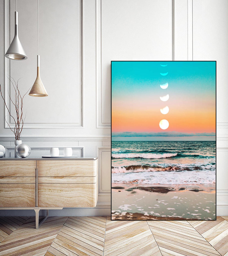 Beach Moon by 83  Oranges on GIANT ART - orange digital beach