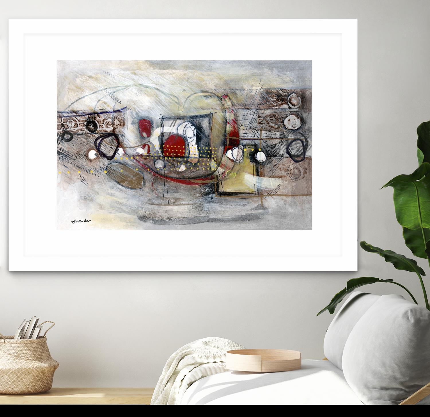 Passer au travers by Sylvie Cloutier on GIANT ART - beige abstract