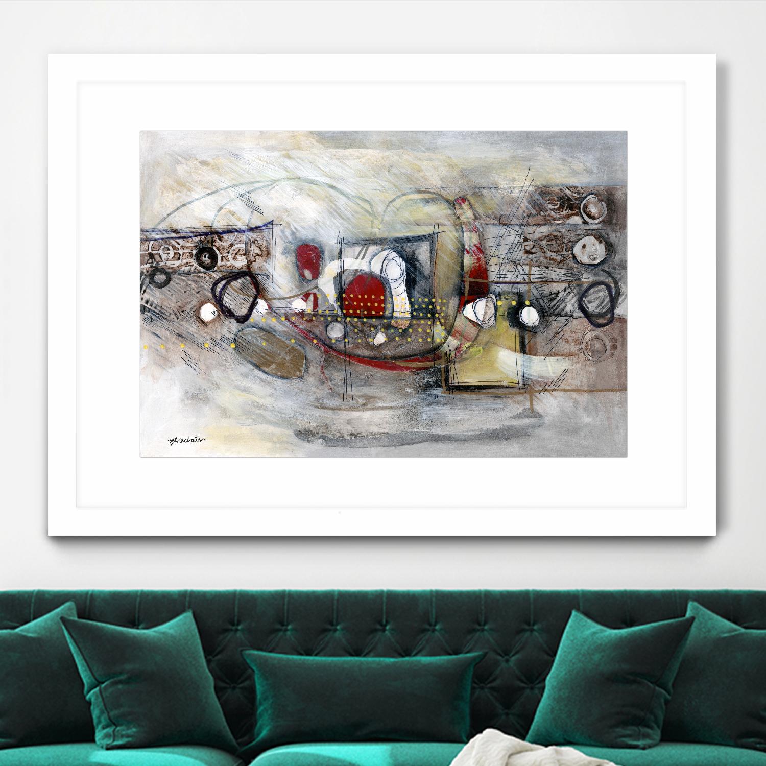 Passer au travers by Sylvie Cloutier on GIANT ART - beige abstract