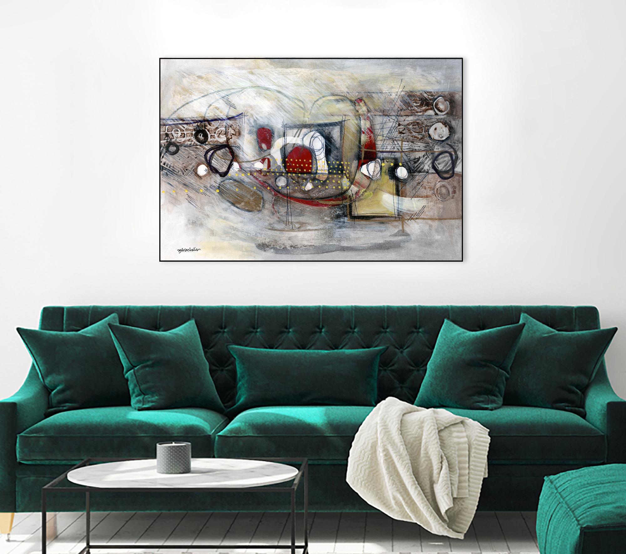 Passer au travers by Sylvie Cloutier on GIANT ART - beige abstract