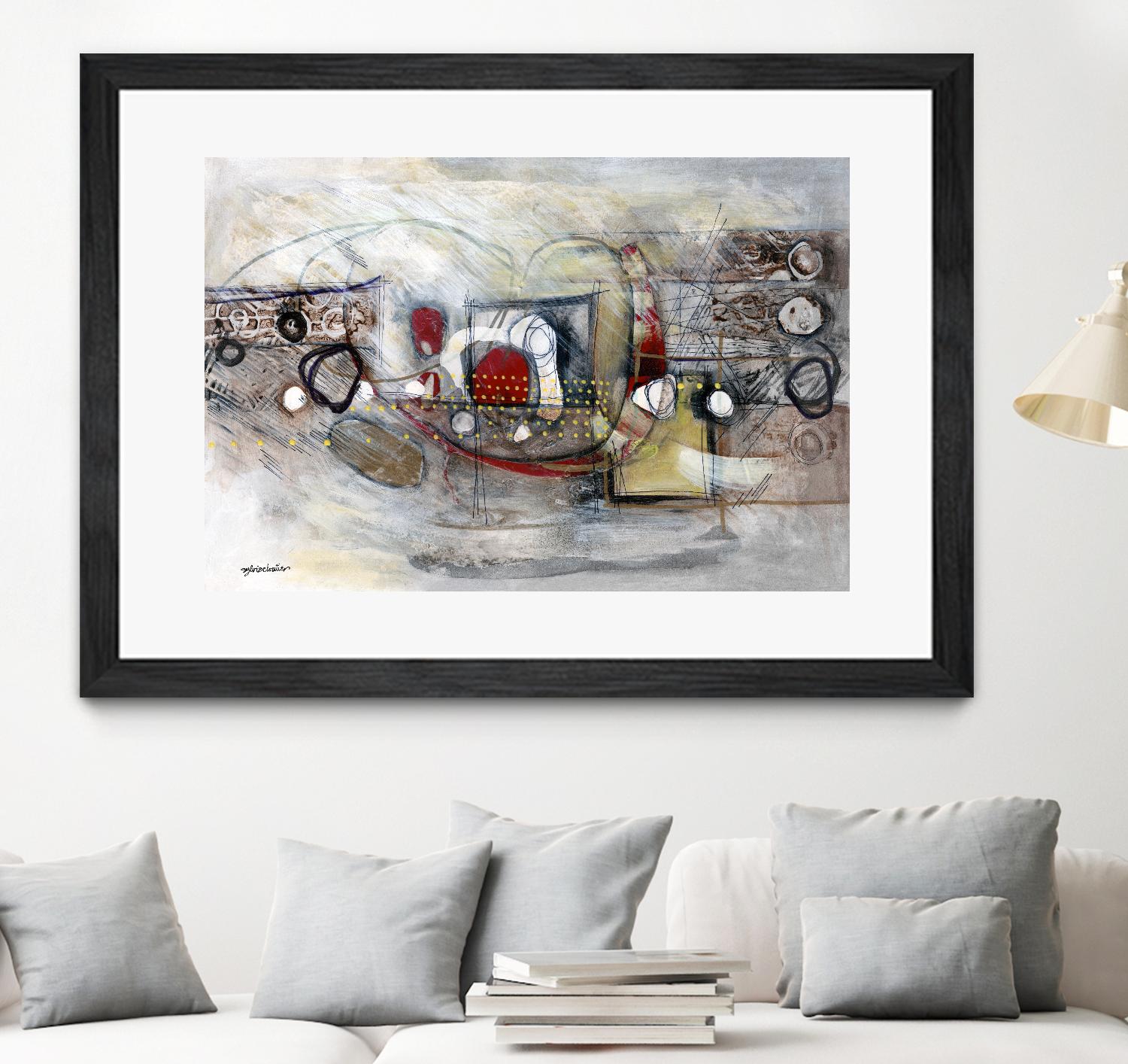 Passer au travers by Sylvie Cloutier on GIANT ART - beige abstract