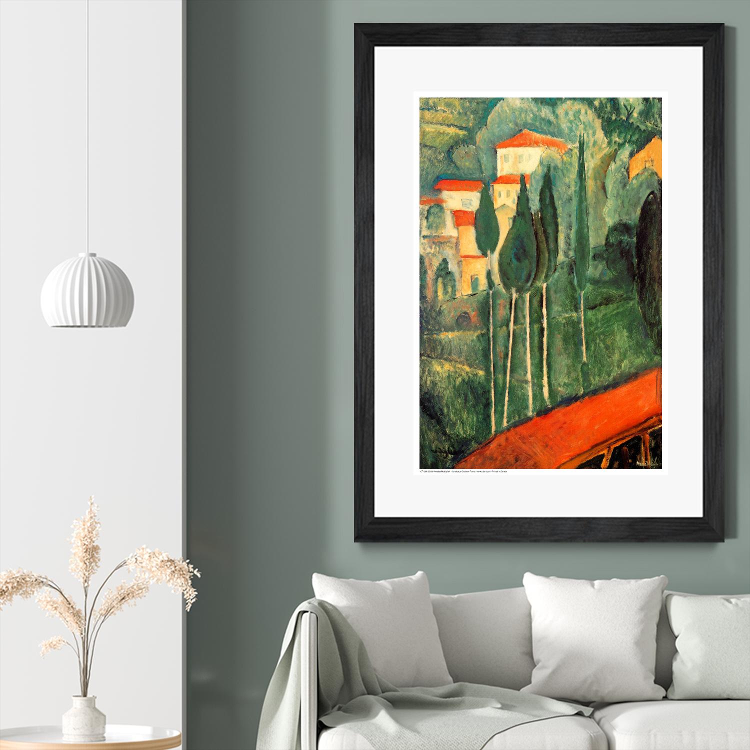 Landscape Southern France by Amedeo Modigliani on GIANT ART - green master