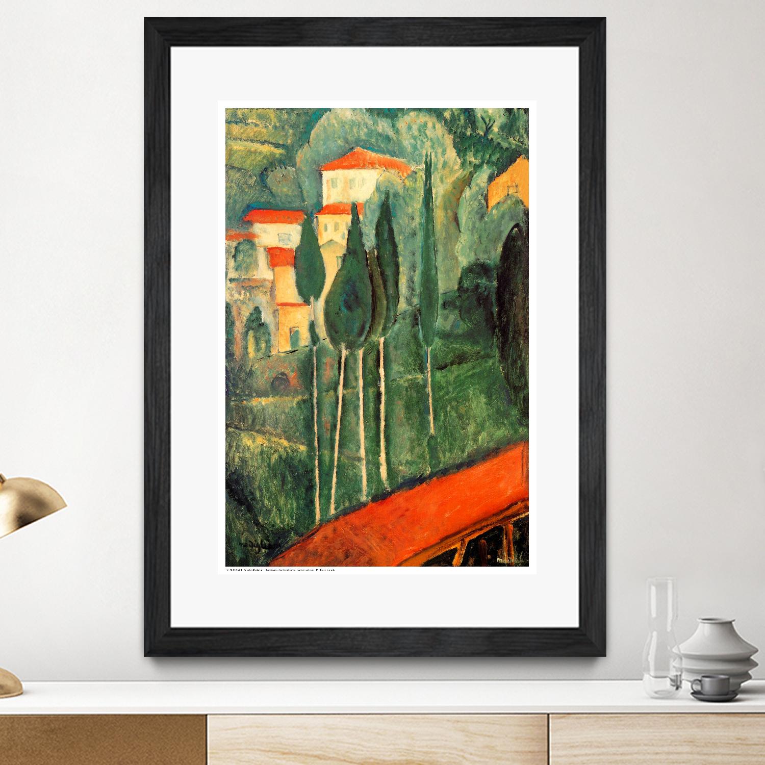 Landscape Southern France - Art Print by Amedeo Modigliani | GIANT ART