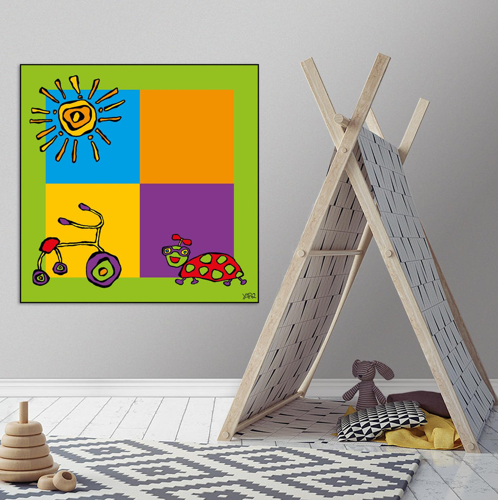 Tricycle by Yaro on GIANT ART - orange art for kids