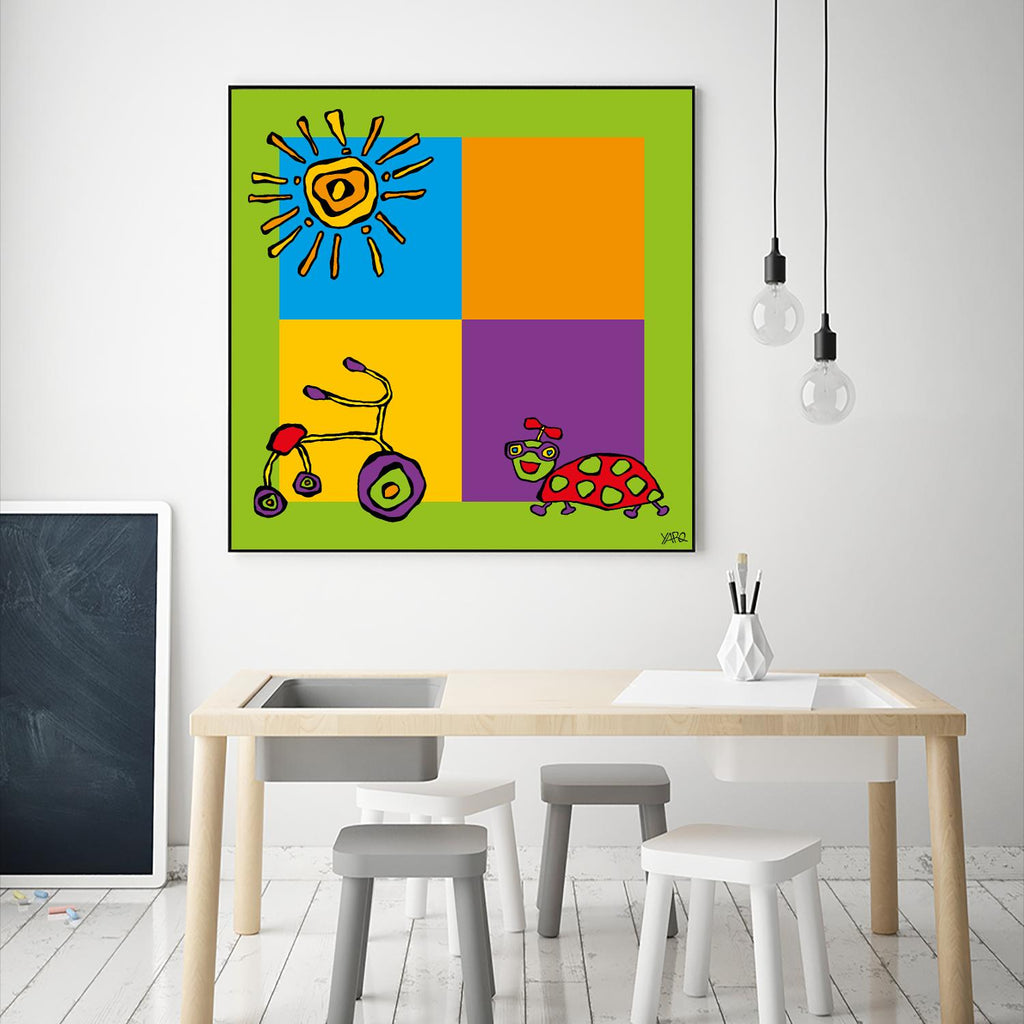 Tricycle by Yaro on GIANT ART - orange art for kids