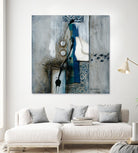 La fonte by Sylvie Cloutier on GIANT ART - blue abstract