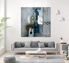 La fonte by Sylvie Cloutier on GIANT ART - blue abstract