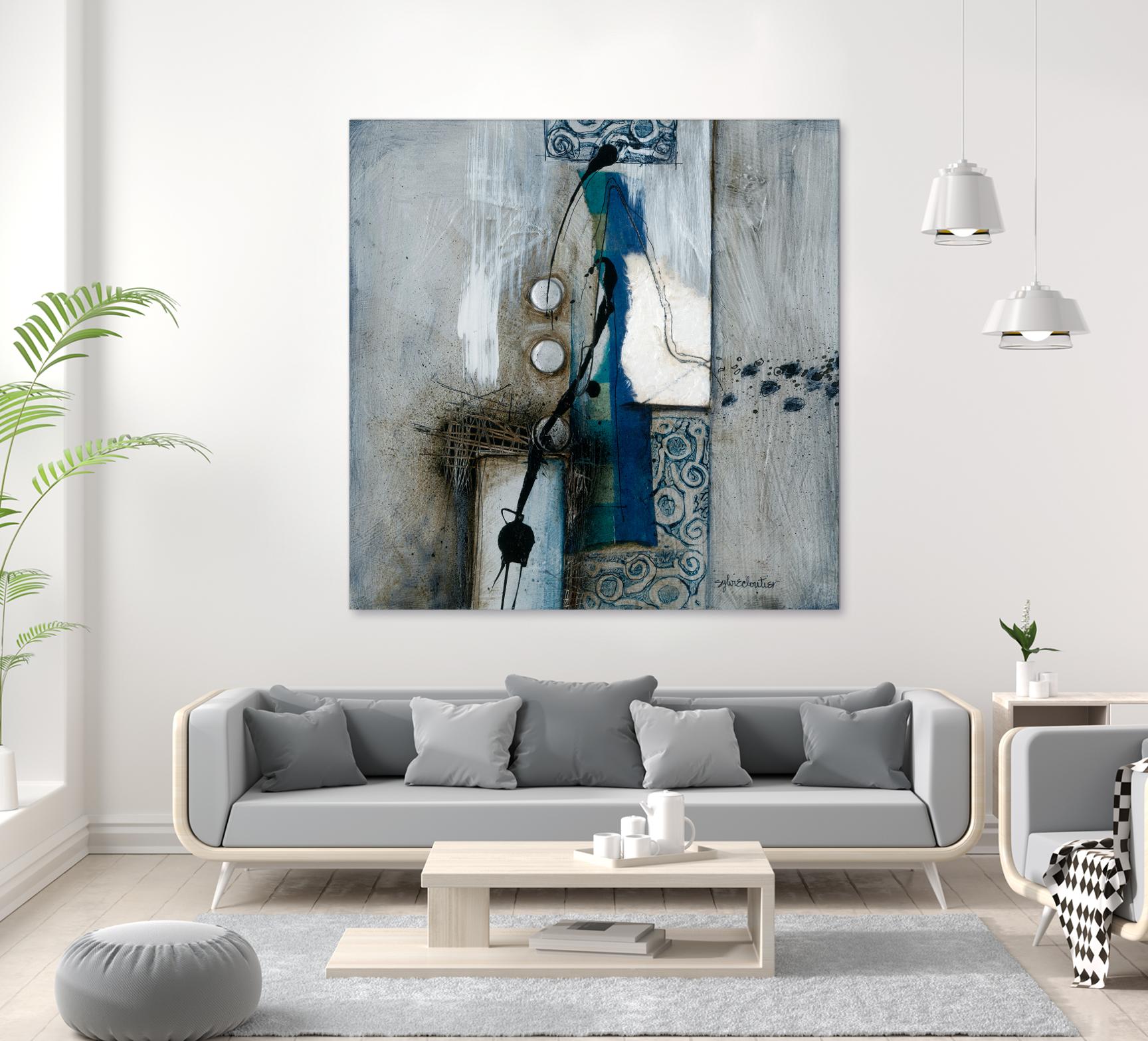 La fonte by Sylvie Cloutier on GIANT ART - blue abstract