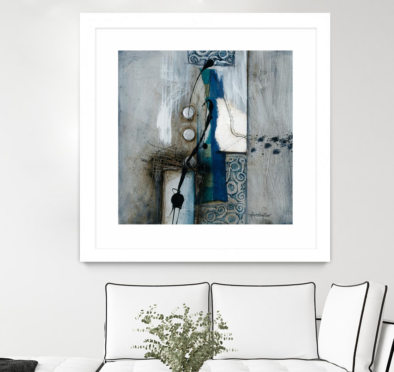 La fonte by Sylvie Cloutier on GIANT ART - blue abstract