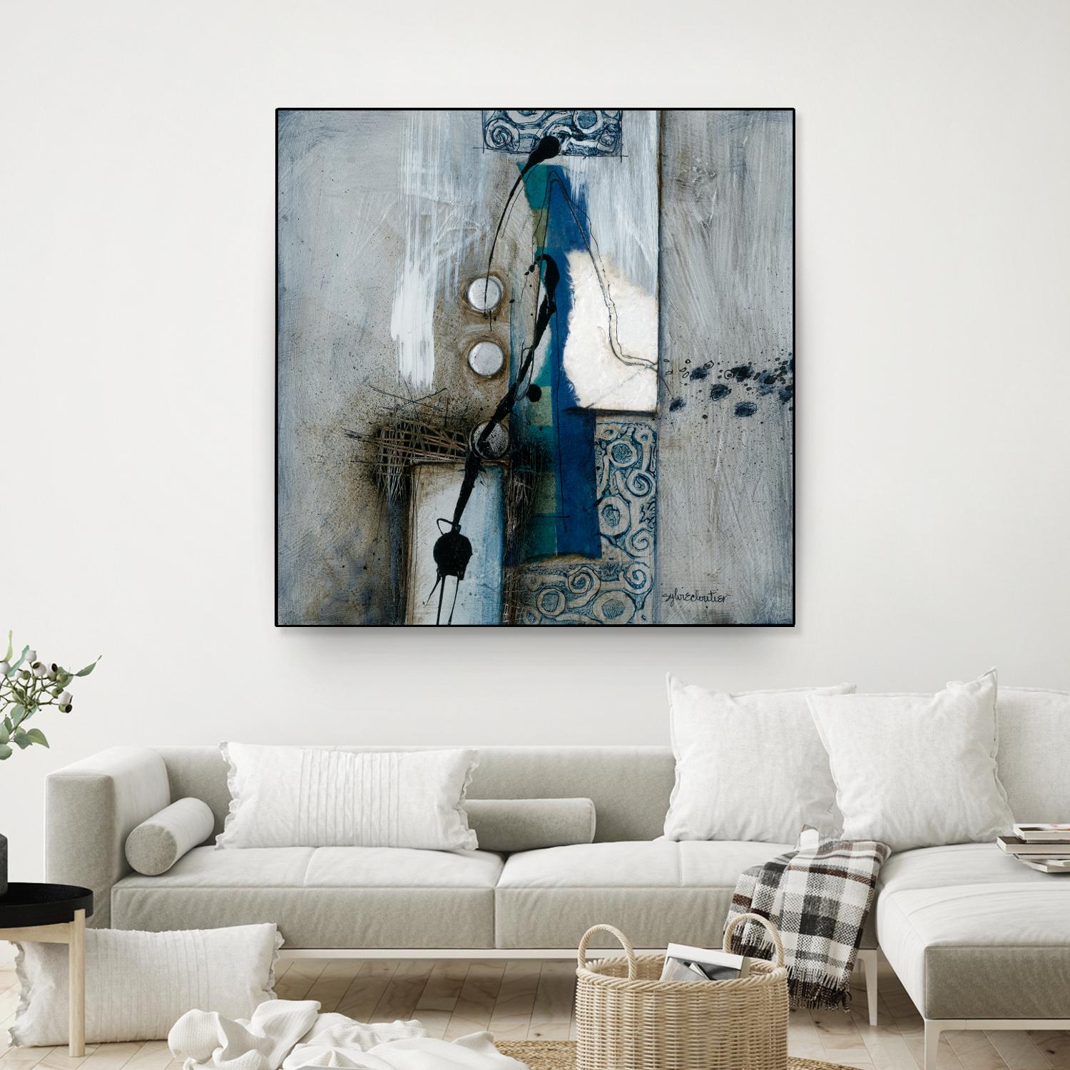 La fonte by Sylvie Cloutier on GIANT ART - blue abstract