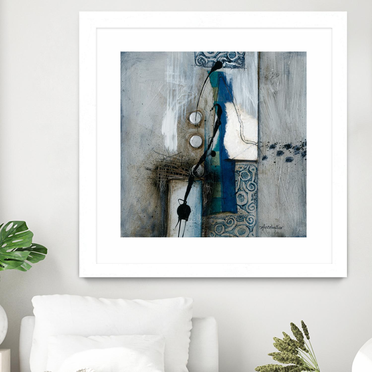La fonte by Sylvie Cloutier on GIANT ART - blue abstract