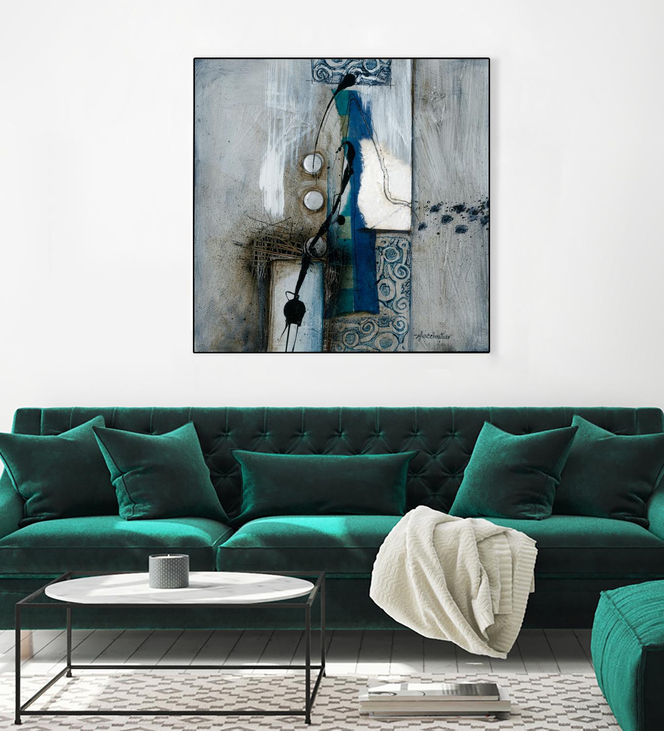La fonte by Sylvie Cloutier on GIANT ART - blue abstract