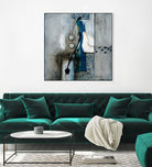 La fonte by Sylvie Cloutier on GIANT ART - blue abstract