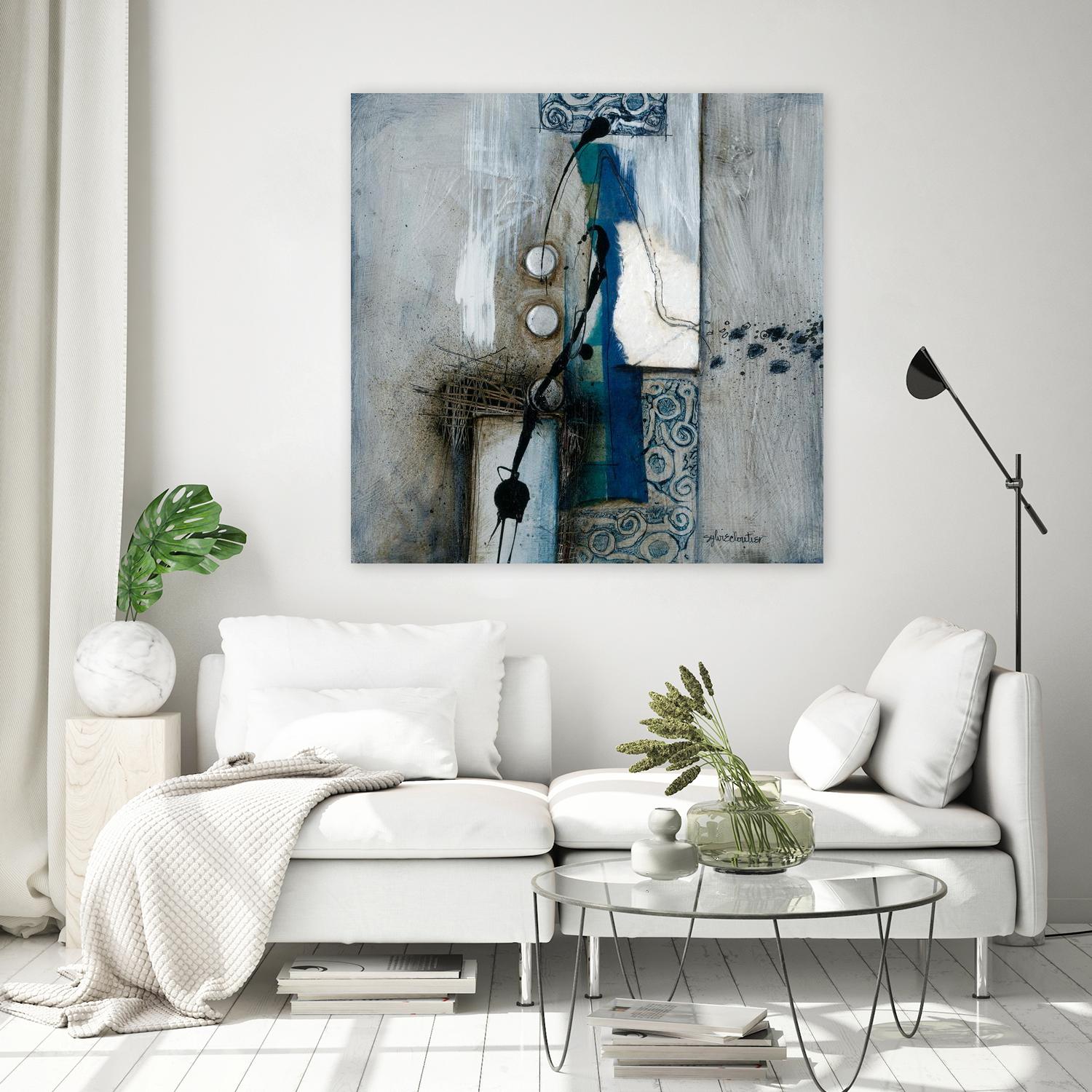 La fonte by Sylvie Cloutier on GIANT ART - blue abstract