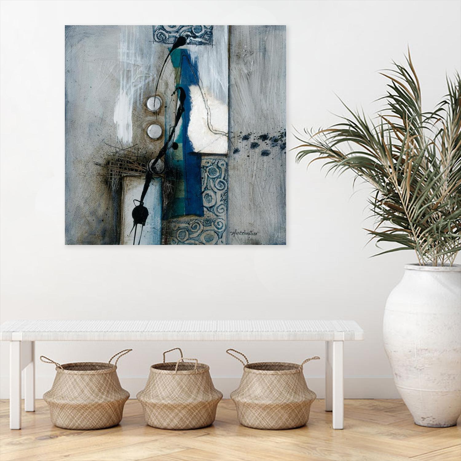 La fonte by Sylvie Cloutier on GIANT ART - blue abstract