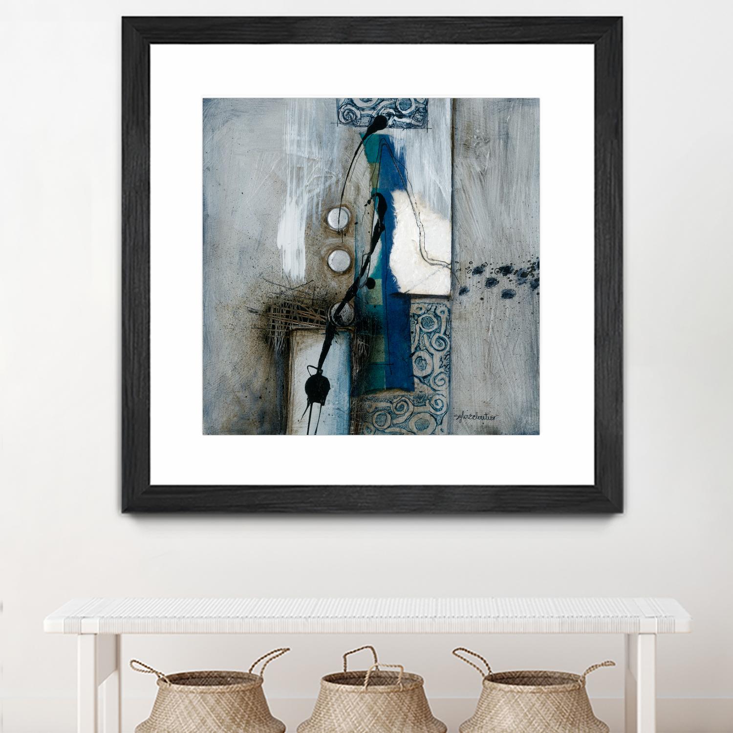 La fonte by Sylvie Cloutier on GIANT ART - blue abstract