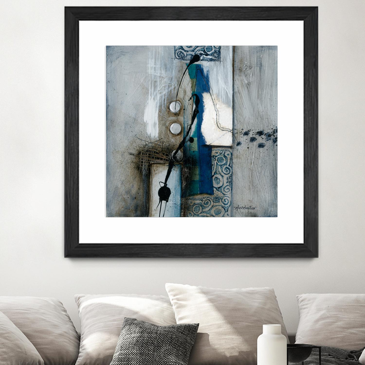 La fonte by Sylvie Cloutier on GIANT ART - blue abstract