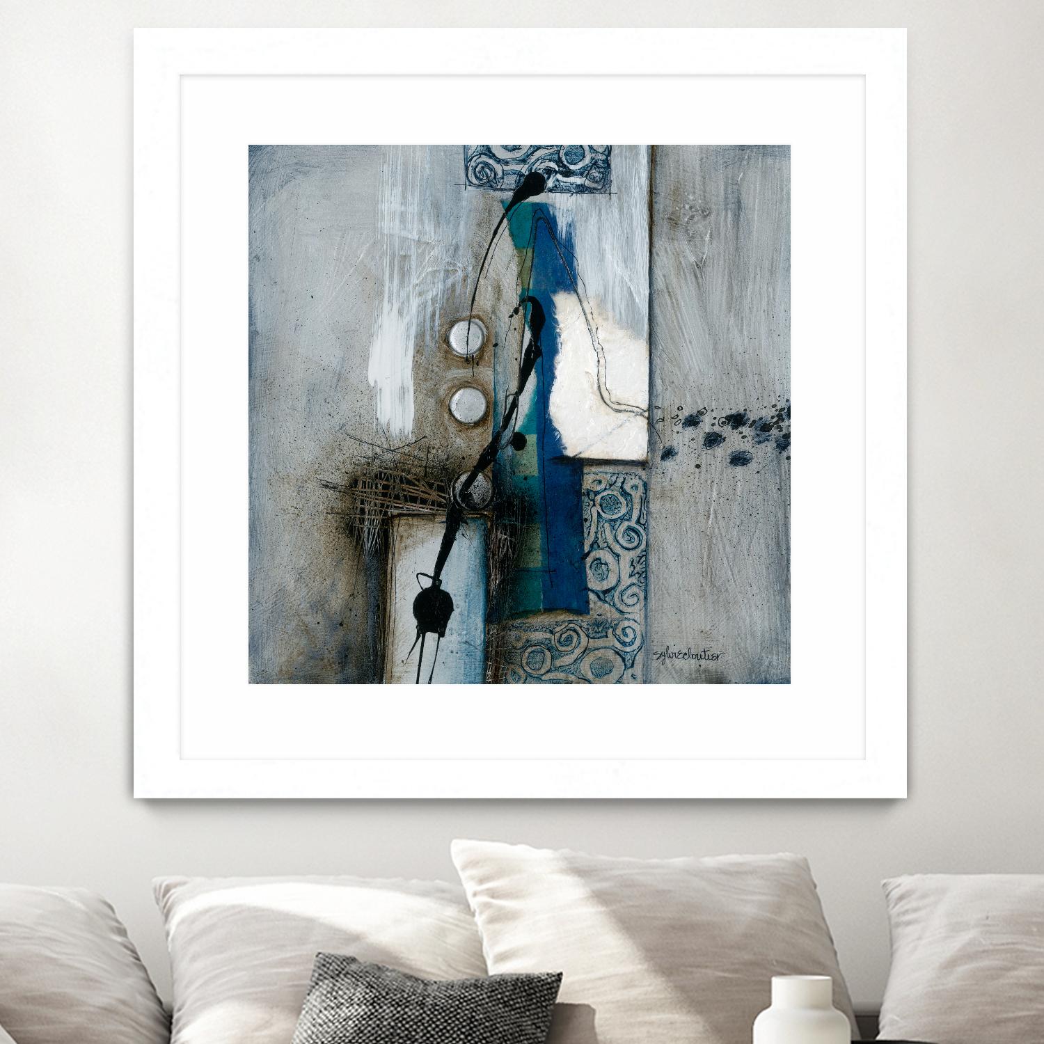 La fonte by Sylvie Cloutier on GIANT ART - blue abstract
