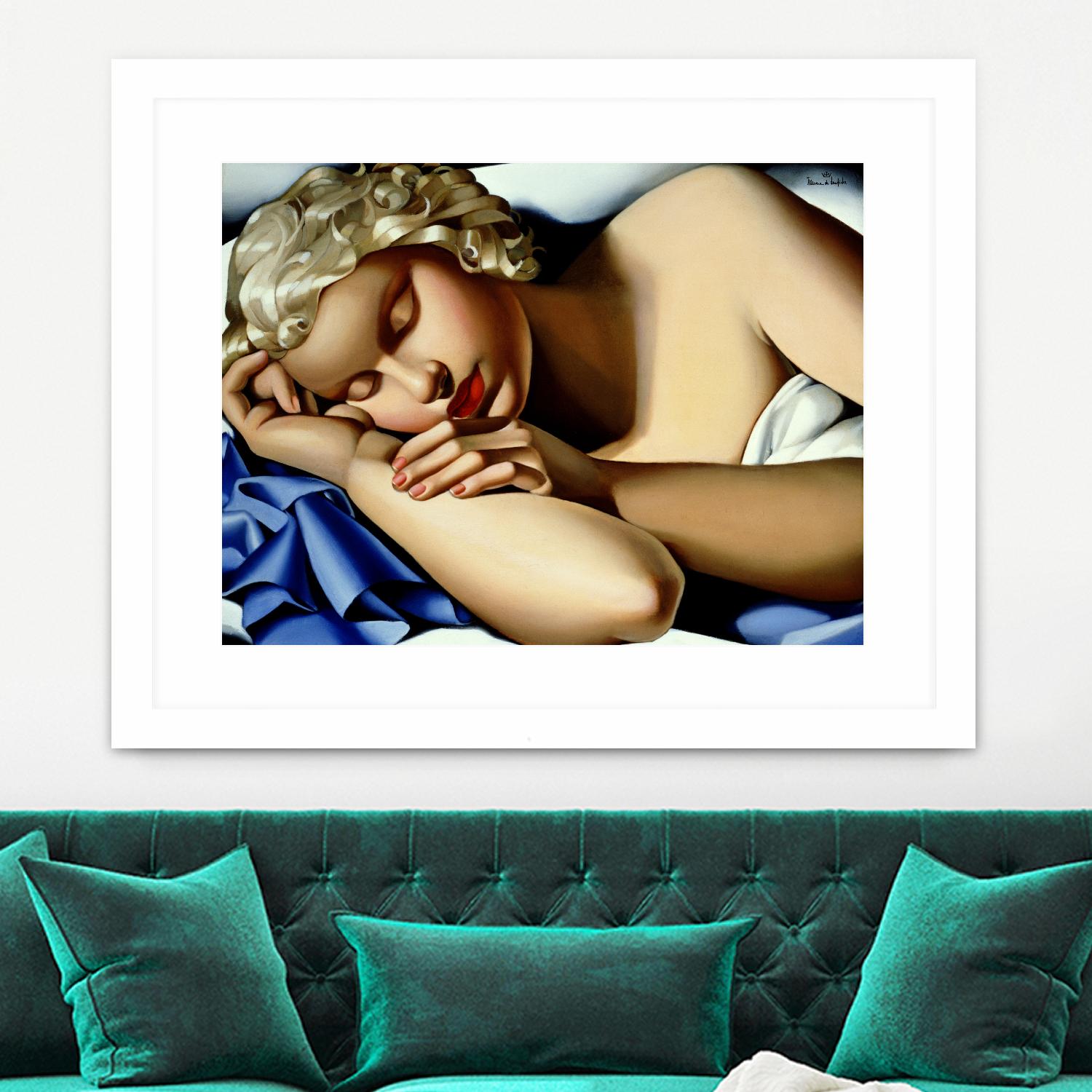 The Sleeping Girl I by Tamara de Lempicka on GIANT ART - blue master