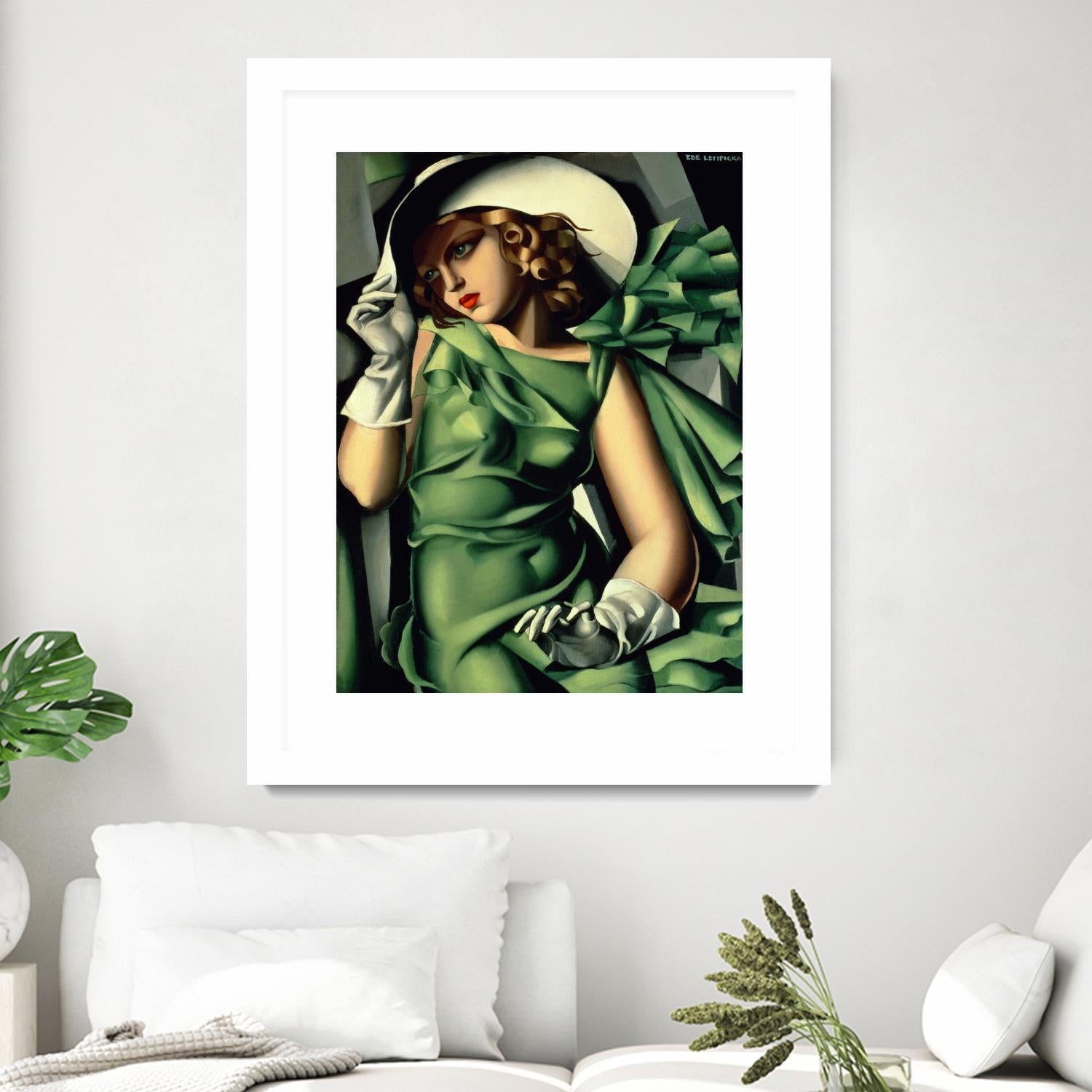 Young Lady with Gloves by Tamara de Lempicka on GIANT ART - beige master