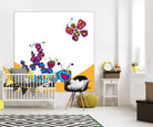 Caterpillars and Butterfly by Yaro on GIANT ART - orange art for kids papillon